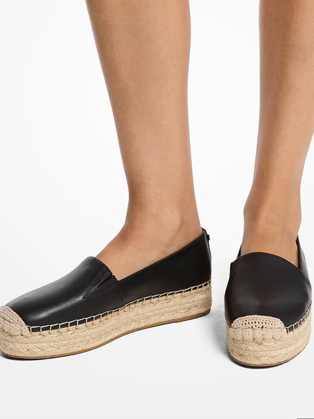 MICHAEL KORS Lynn Leather Platform Espadrille size 9